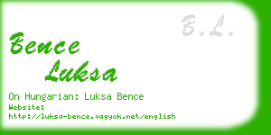 bence luksa business card